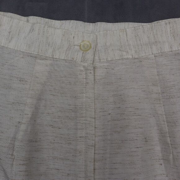 Tofy Skirt Womens 10 Ivory Lined Back Slit Midi Straight Pencil Casual - Picture 12 of 16